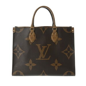 Louis Vuitton Monogram Giant On the Go Tote Brown Canvas Handbag